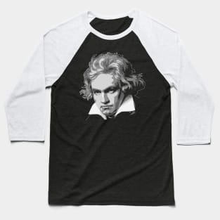 Beethoven Black and White Baseball T-Shirt